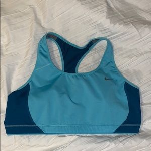 Blue Nike Dri fit Sports Bra